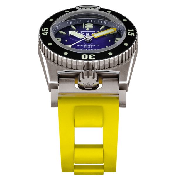 ZRC Grands Fonds MN64 Titanium Rubber Automatic Watch Gradient Dial Rubber Strap 41.5 mm