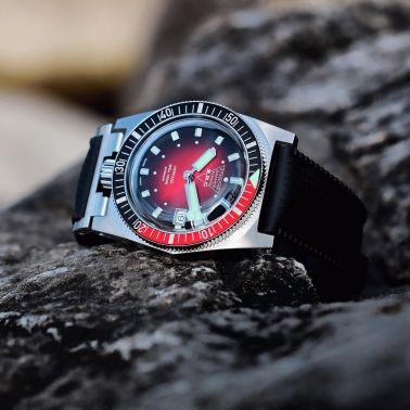 ZRC Grands Fonds 300 HERITAGE Crimson red dial rubber bracelet 39 mm