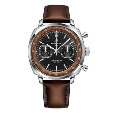 Breitling Top Time 41 Tribute to Aston Martin DB5 automatic black dial leather strap 41 mm