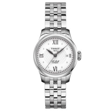 Montre Tissot T-Classic Le Locle Lady automatique cadran argent bracelet acier 25,3 mm