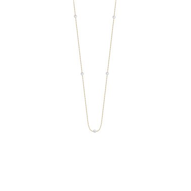 Collier Claverin Give Me Five en or jaune et perles blanches - SOLDAT PL