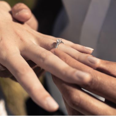 Solitaire Lepage Promesse en or blanc diamant brillant