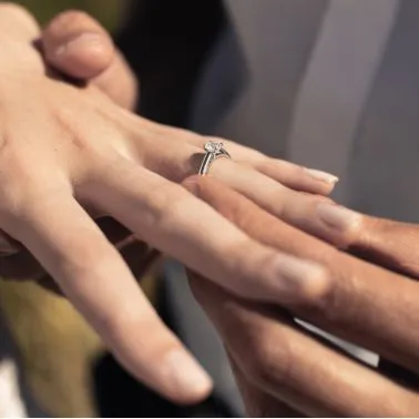 Solitaire Lepage Promesse en or blanc diamant brillant