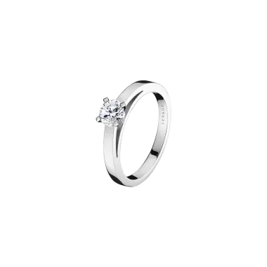Solitaire Lepage Mondaine en or blanc diamant
