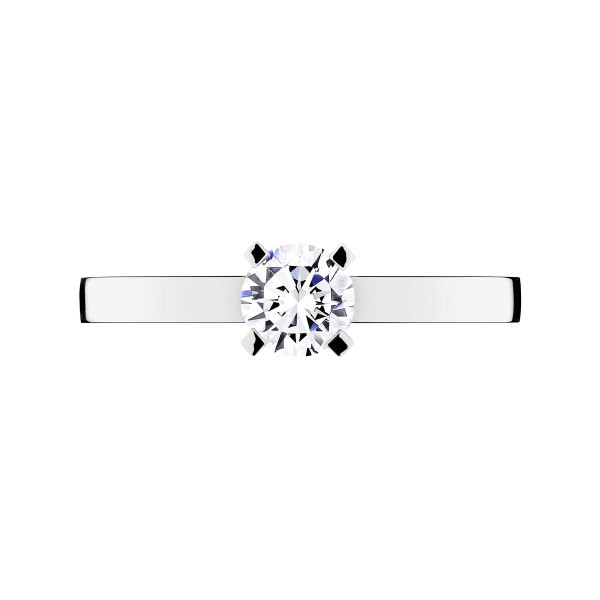 Solitaire Lepage Mondaine en or blanc diamant