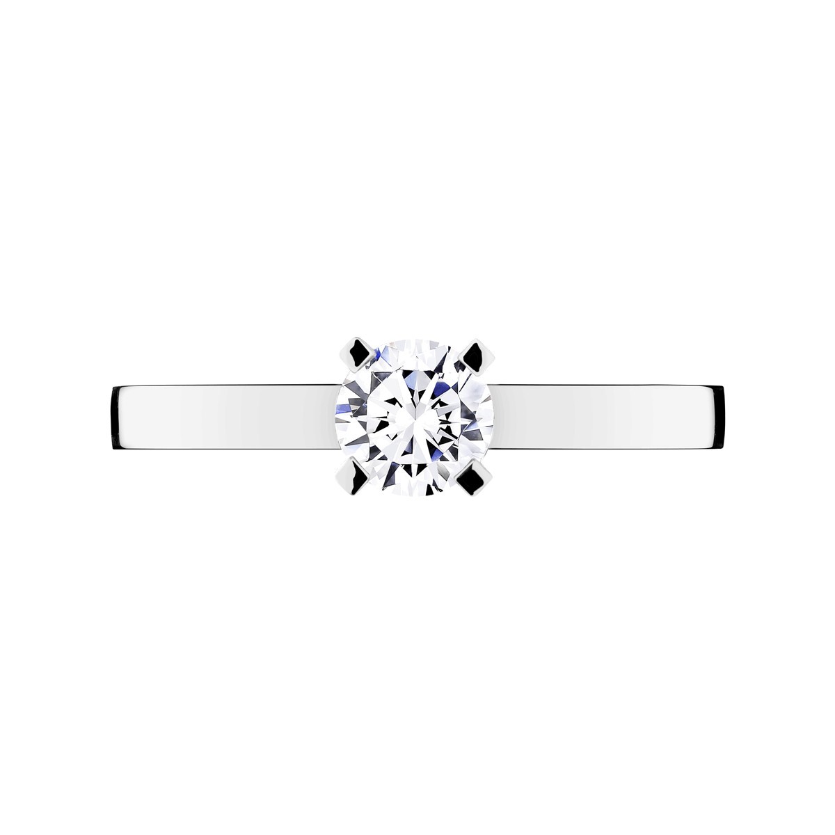 Solitaire Lepage Mondaine en or blanc diamant