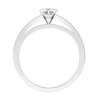 Solitaire Lepage Mondaine en or blanc diamant