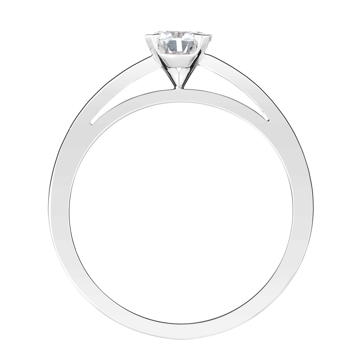 Solitaire Lepage Mondaine en or blanc diamant