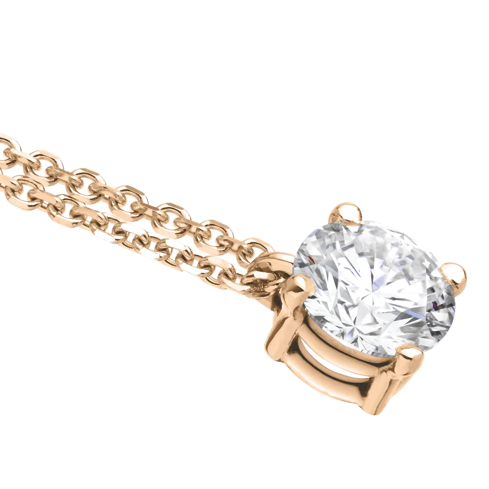Collier Lepage Chéri en or rose diamant