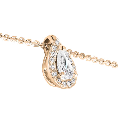 Collier Lepage Marceau en or rose diamants