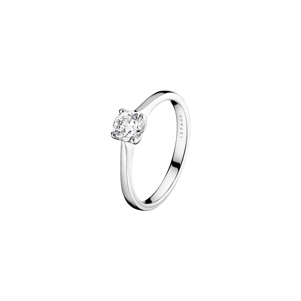 Solitaire Lepage Désir en or blanc diamant