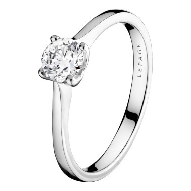 Solitaire Lepage Désir en or blanc diamant