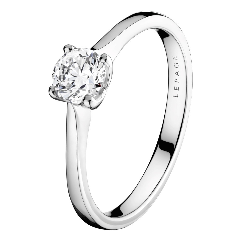 Solitaire Lepage Désir en or blanc diamant
