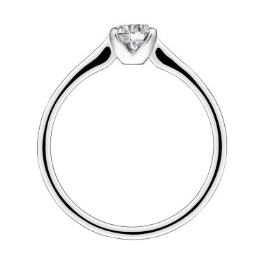Solitaire Lepage Désir en or blanc diamant