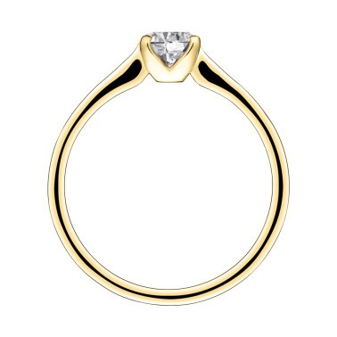 Solitaire Lepage Désir en or jaune diamant