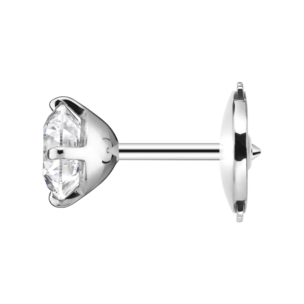 Boucles d'oreilles Evidence en or blanc diamants