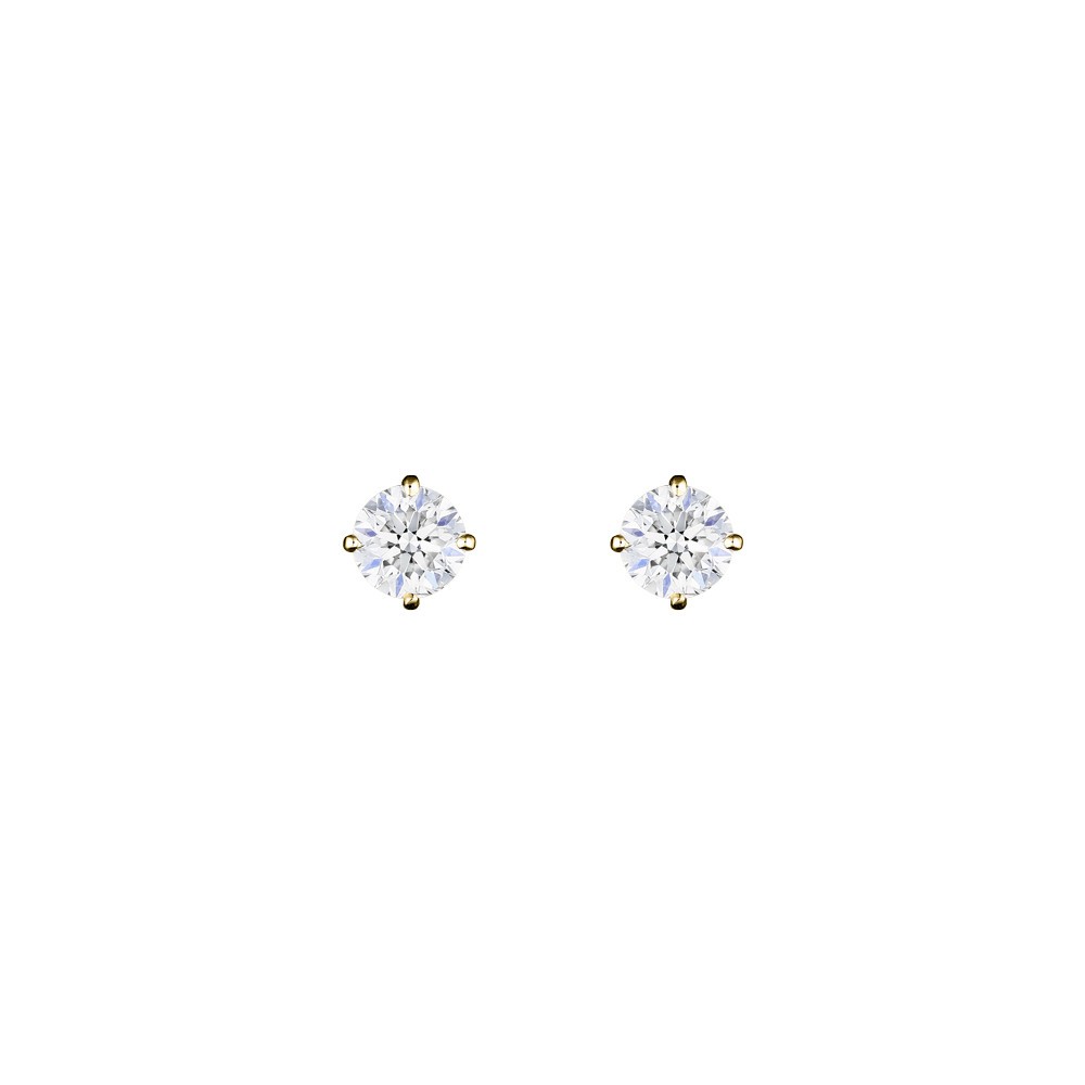 Boucles d'oreilles Evidence en or jaune diamants