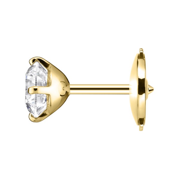 Boucles d'oreilles Evidence en or jaune diamants