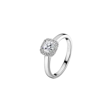 Solitaire Lepage Jolie-Rose en or blanc diamants