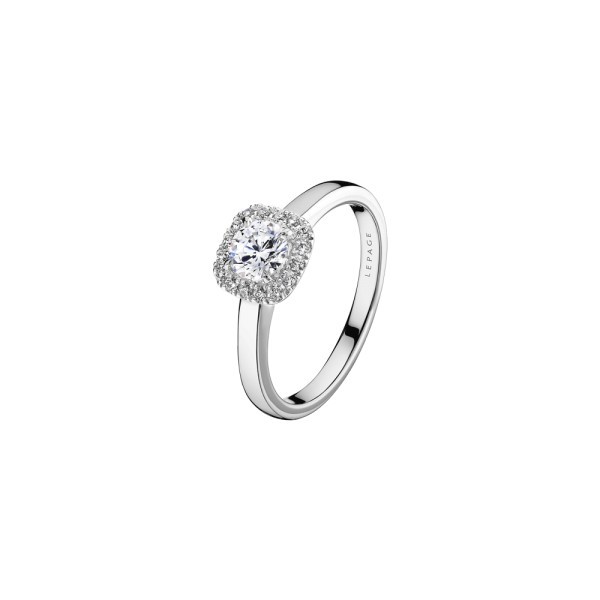 Solitaire Lepage Jolie-Rose en or blanc diamants