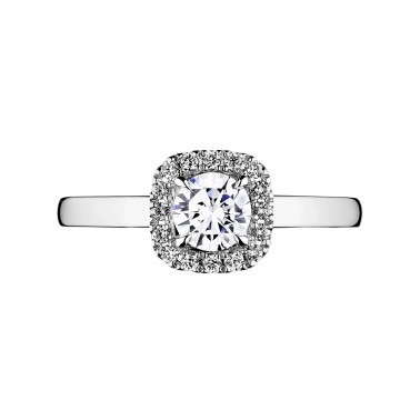 Solitaire Lepage Jolie-Rose en or blanc diamants