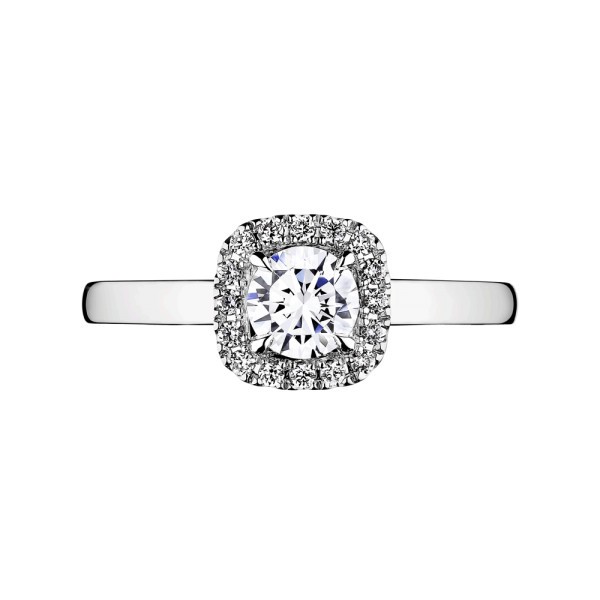 Solitaire Lepage Jolie-Rose en or blanc diamants