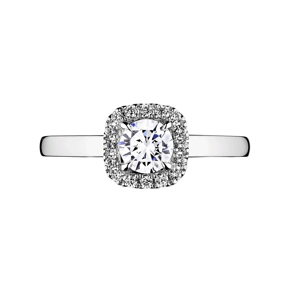 Solitaire Lepage Jolie-Rose en or blanc diamants