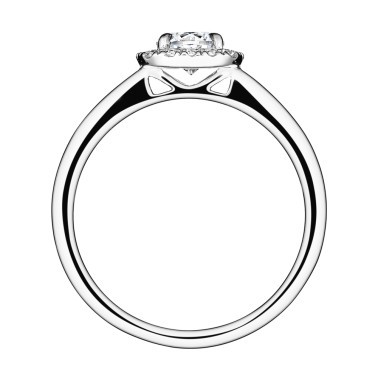 Solitaire Lepage Jolie-Rose en or blanc diamants