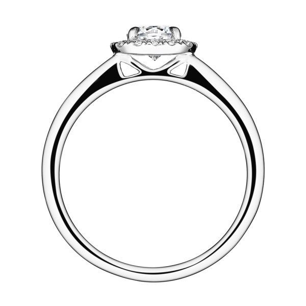 Solitaire Lepage Jolie-Rose en or blanc diamants