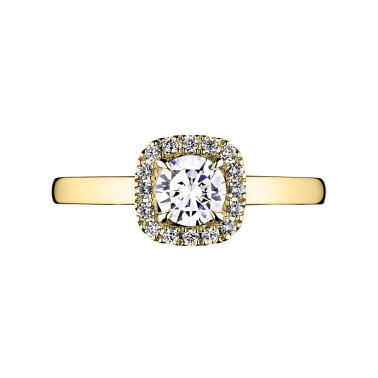 Solitaire Lepage Jolie-Rose en or jaune diamants