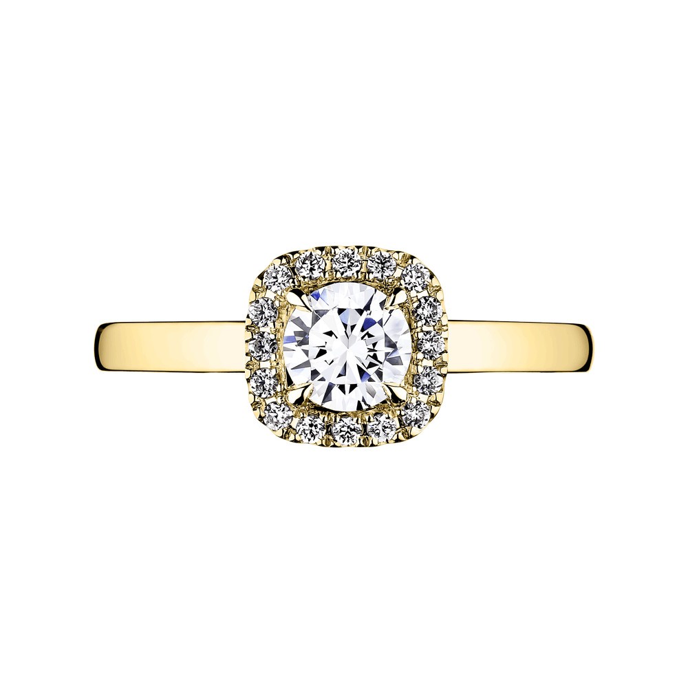 Solitaire Lepage Jolie-Rose en or jaune diamants