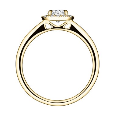 Solitaire Lepage Jolie-Rose en or jaune diamants