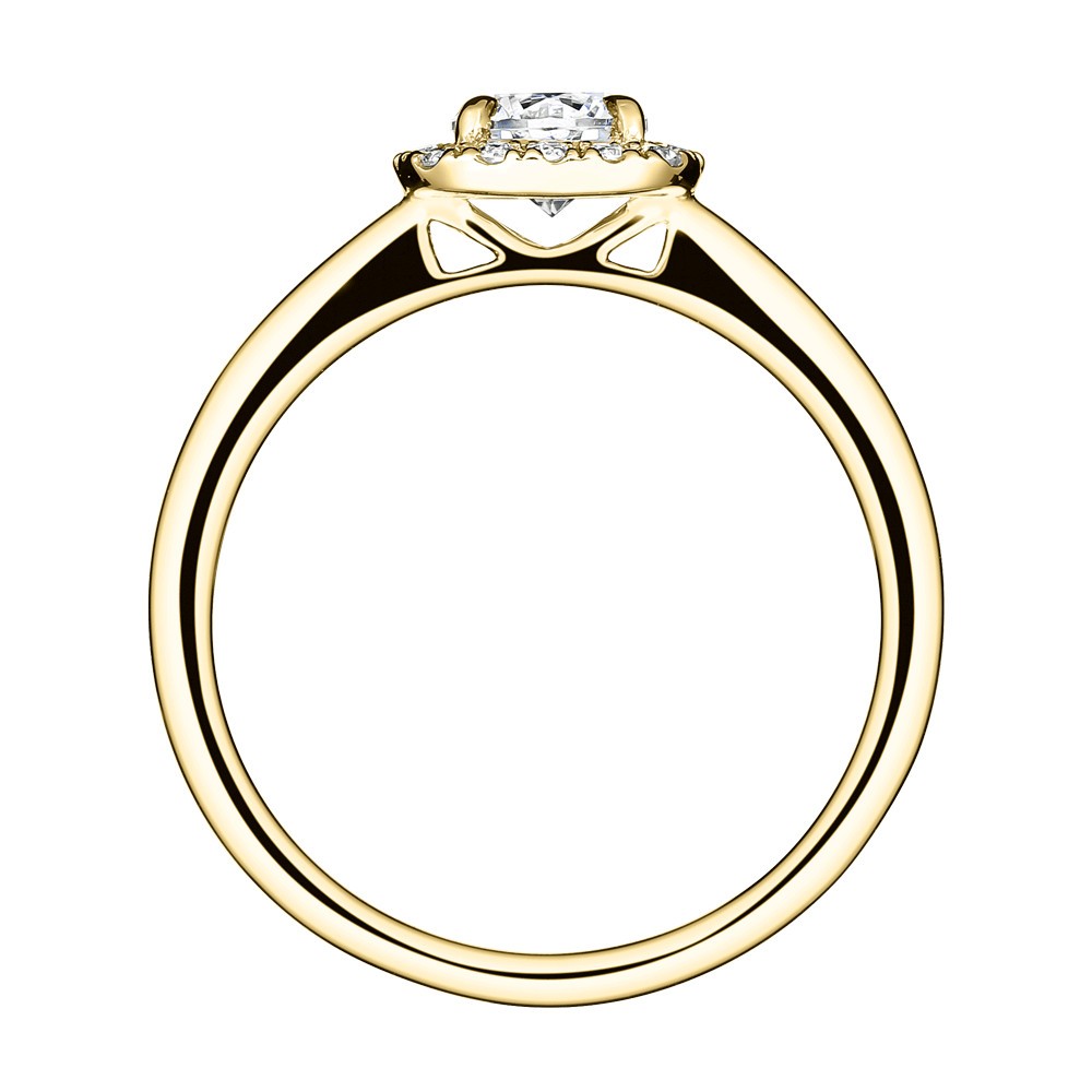 Solitaire Lepage Jolie-Rose en or jaune diamants
