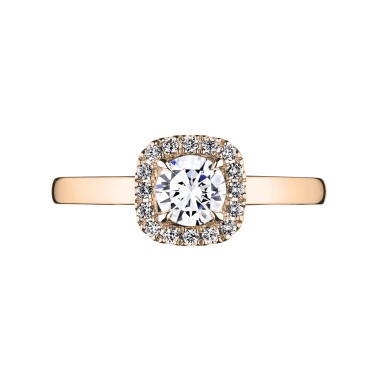 Solitaire Lepage Jolie-Rose en or rose diamants