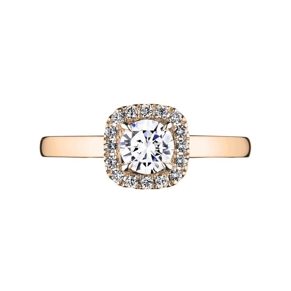 Solitaire Lepage Jolie-Rose en or rose diamants