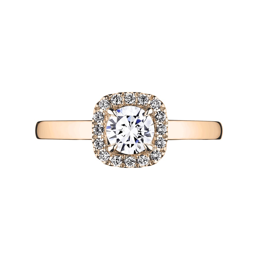 Solitaire Lepage Jolie-Rose en or rose diamants