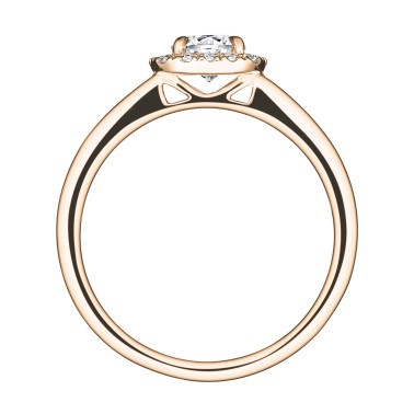 Solitaire Lepage Jolie-Rose en or rose diamants