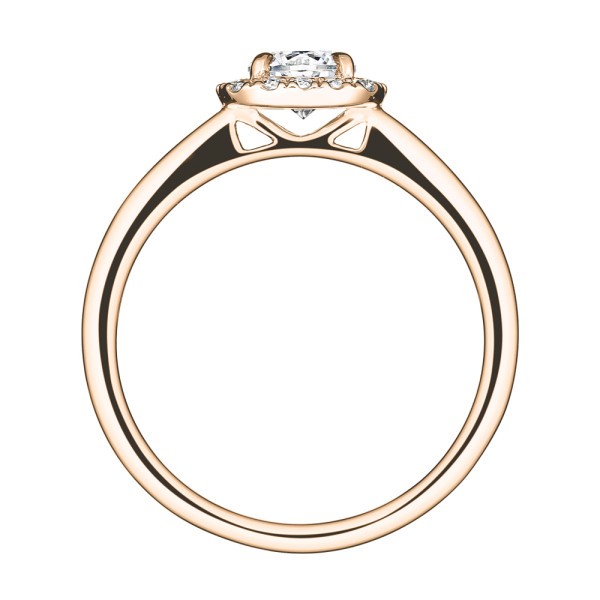 Solitaire Lepage Jolie-Rose en or rose diamants