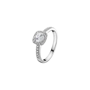 Solitaire Lepage Madame Rose en or blanc diamants