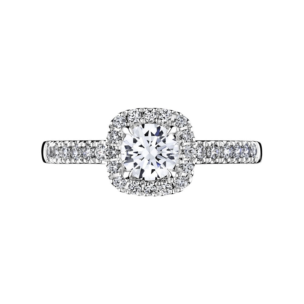 Solitaire Lepage Madame Rose en or blanc diamants