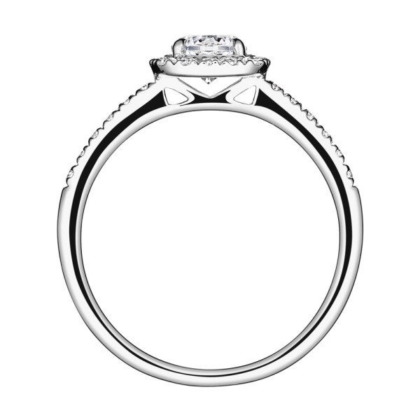 Solitaire Lepage Madame Rose en or blanc diamants