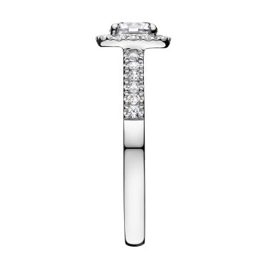 Solitaire Lepage Madame Rose en or blanc diamants
