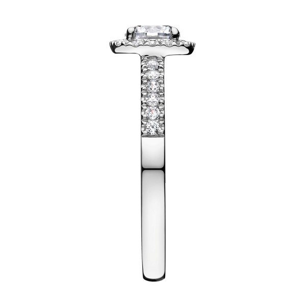 Solitaire Lepage Madame Rose en or blanc diamants