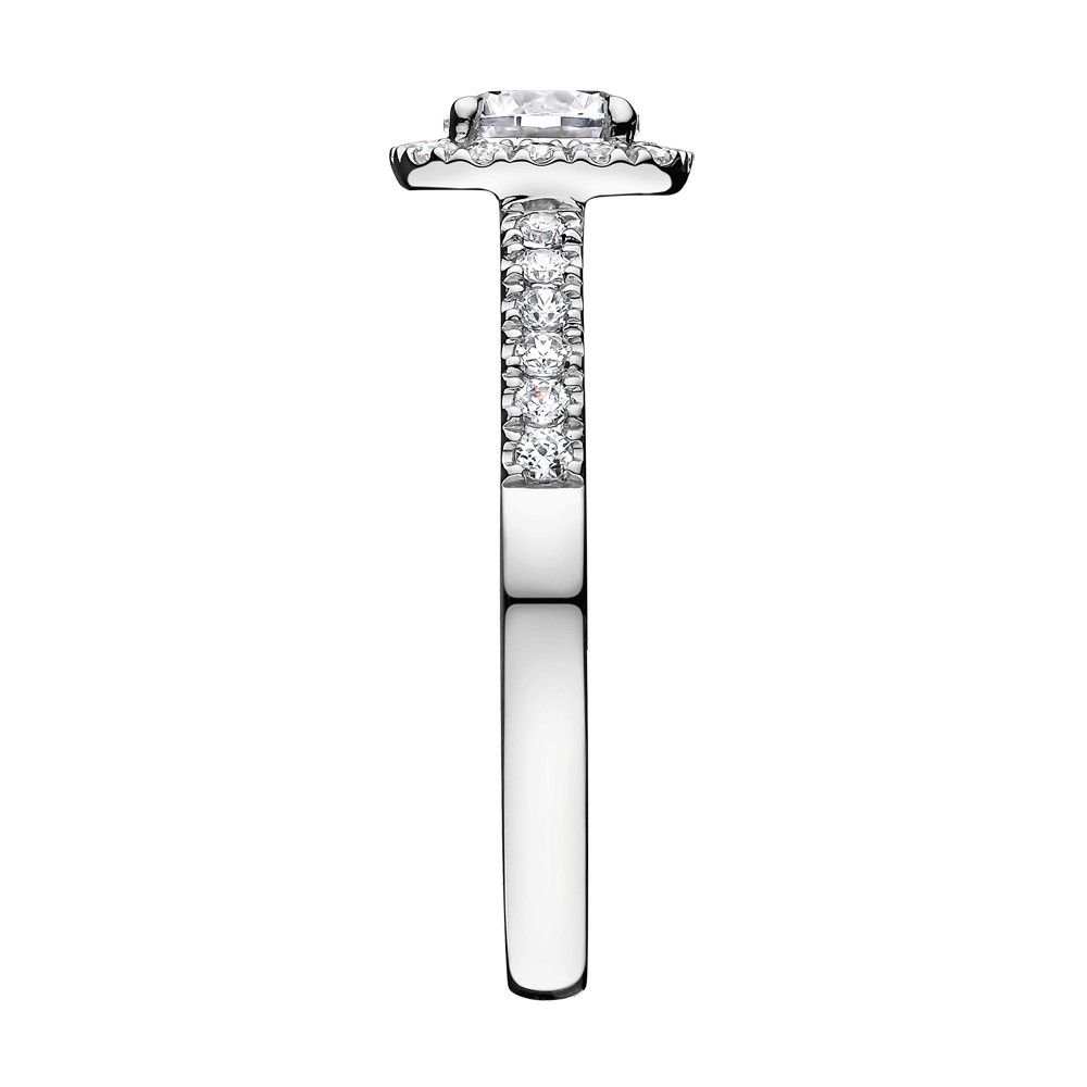 Solitaire Lepage Madame Rose en or blanc diamants