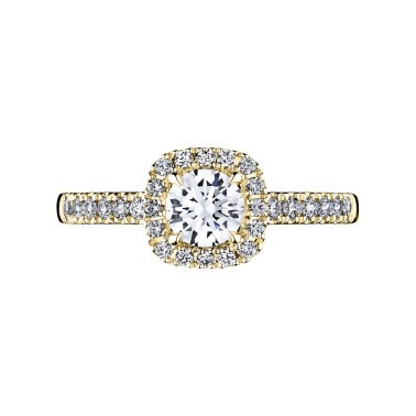 Solitaire Lepage Madame Rose en or jaune diamants