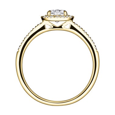 Solitaire Lepage Madame Rose en or jaune diamants