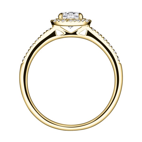 Solitaire Lepage Madame Rose en or jaune diamants