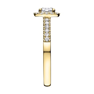 Solitaire Lepage Madame Rose en or jaune diamants