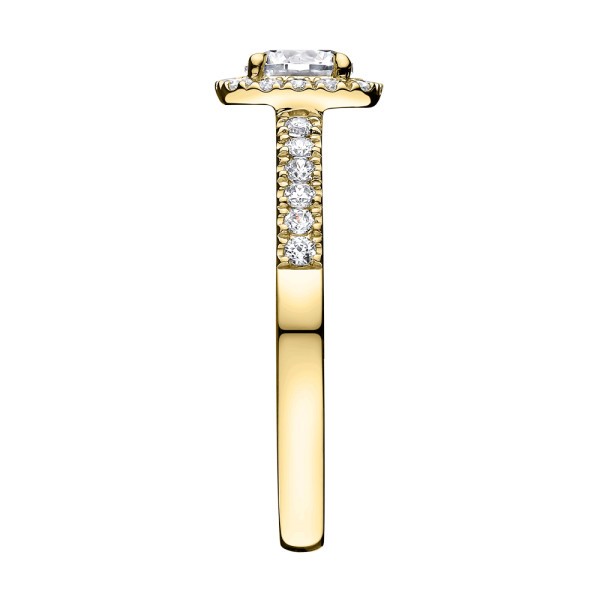 Solitaire Lepage Madame Rose en or jaune diamants