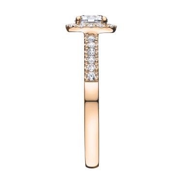 Solitaire Lepage Madame Rose en or rose diamants